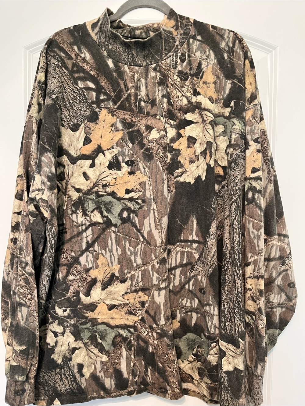 Vintage JERZEES Outdoors Mossy Oak Men’s 2X Camo Long Sleeve Shirt Hunting